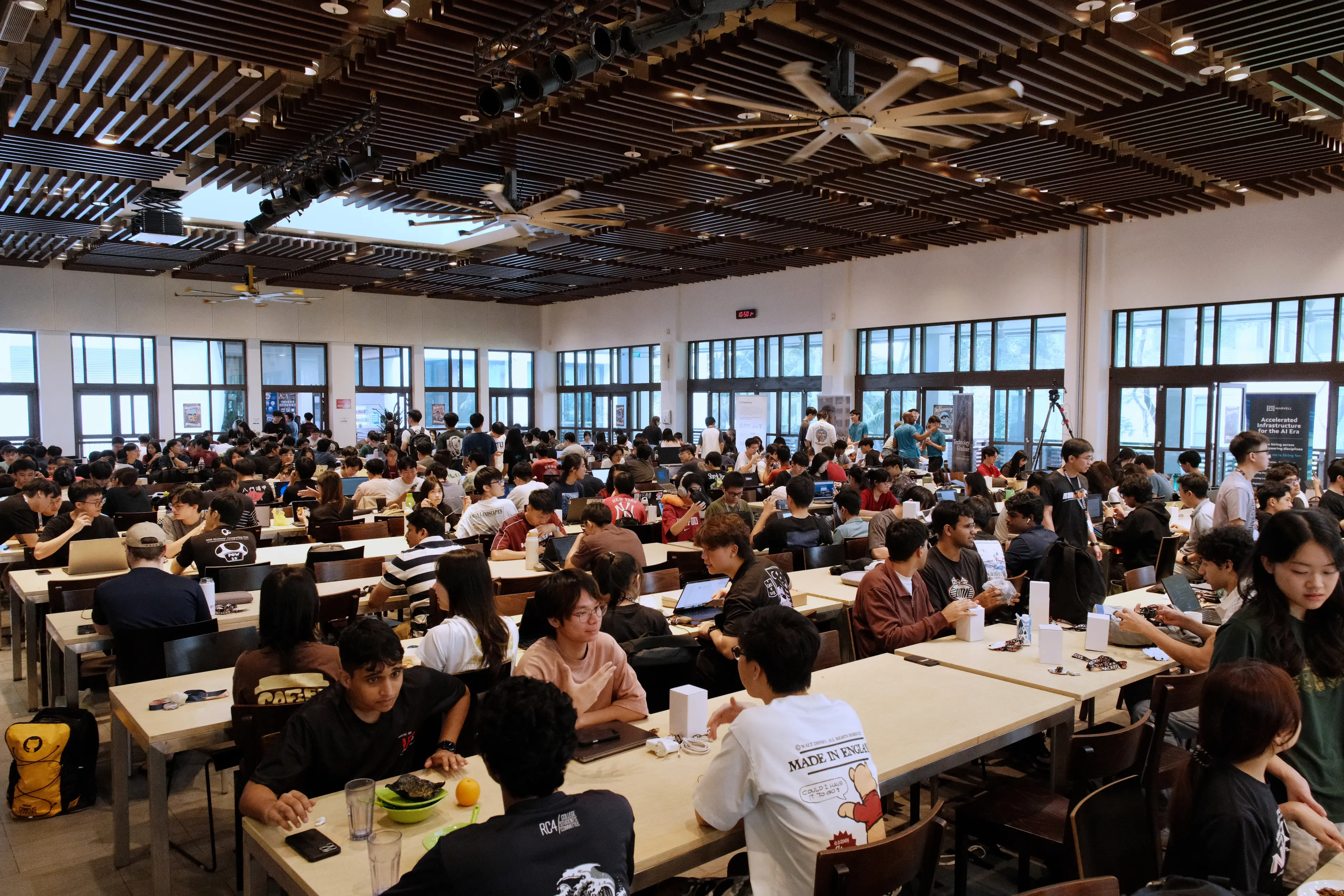 Participants working on their projects in CAPTxRC4 Dining Hall